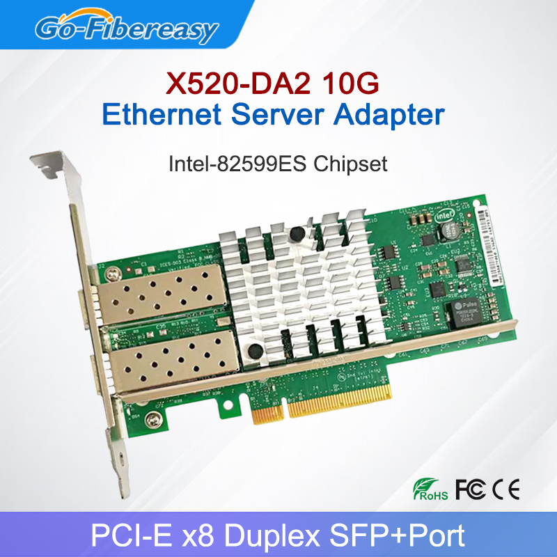 X520-DA2 10Gb SFP+PCI-E Networ - 10Gb Sfp+ Pcie Network Card Dual Port recension och pris