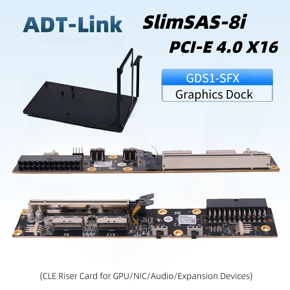Dual SlimSAS 8i Graphics GPU D - External Gpu Dock Pcie 4.0 Oculink recension och pris