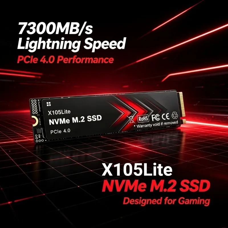 X105Lite 500GB-4TB SSD NVMe M. - M.2 Nvme 4Tb Pcie 4.0 Ssd recension och pris