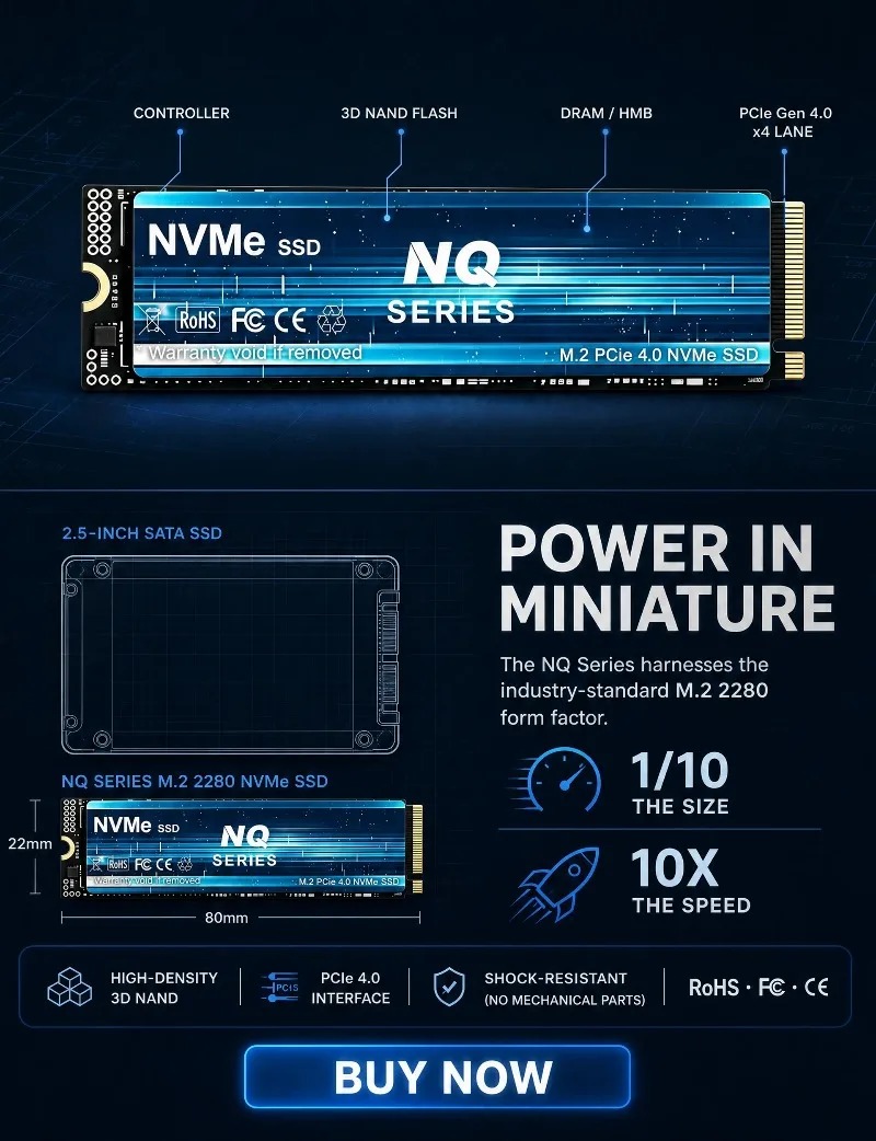 NQ 2TB 4TB SSD M.2 NVMe Intern - M.2 Nvme 4Tb Pcie 4.0 Ssd recension och pris