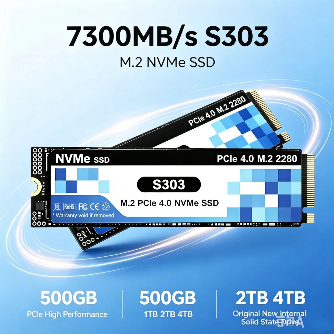 2026 S303 SSD 500GB 1TB 2TB 4T - M.2 Nvme 4Tb Pcie 4.0 Ssd recension och pris